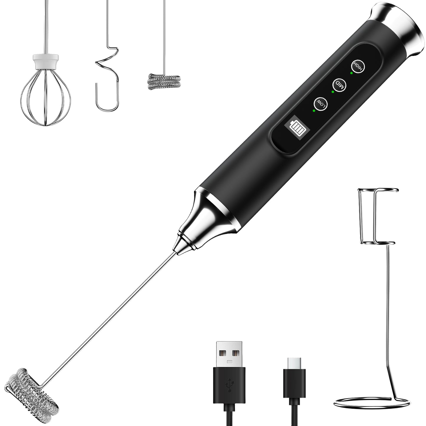 Colarlemo×YUSWKO IPX6 Waterproofing Rechargeable Milk Frother