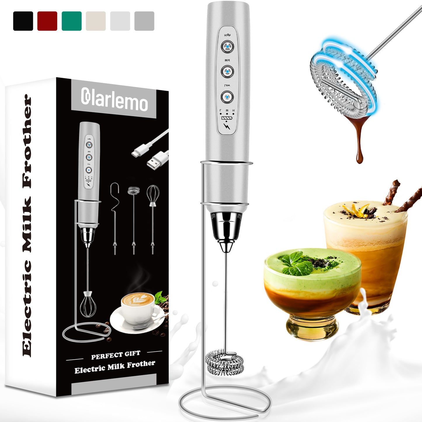 Colarlemo Handheld Rechargeable Milk Frother