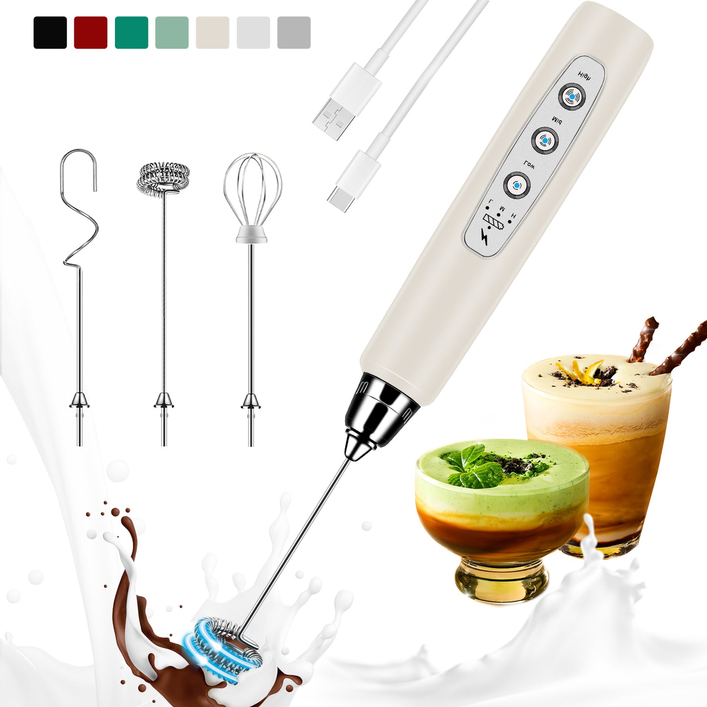 Colarlemo Handheld Rechargeable Milk Frother
