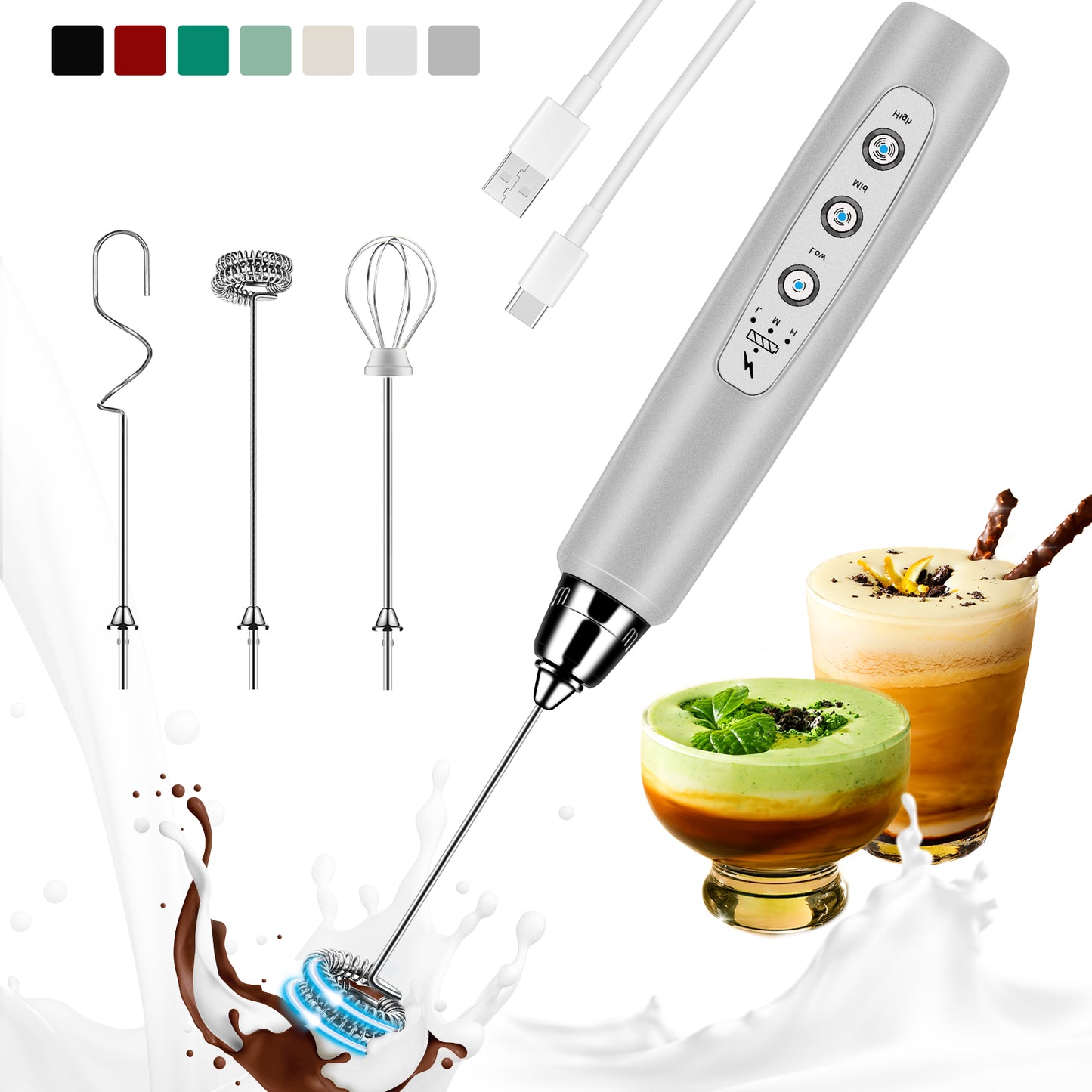 Colarlemo Handheld Rechargeable Milk Frother