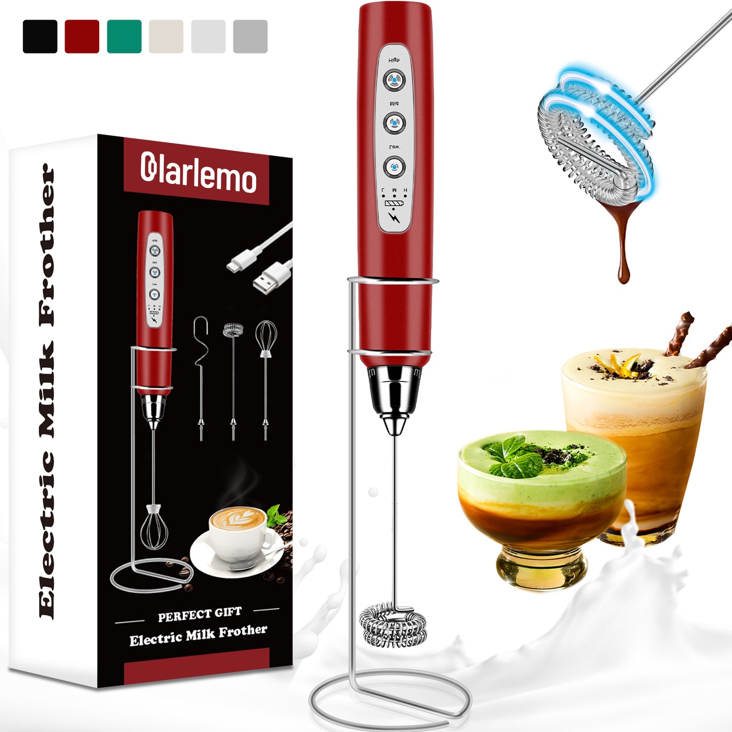 Colarlemo Handheld Rechargeable Milk Frother