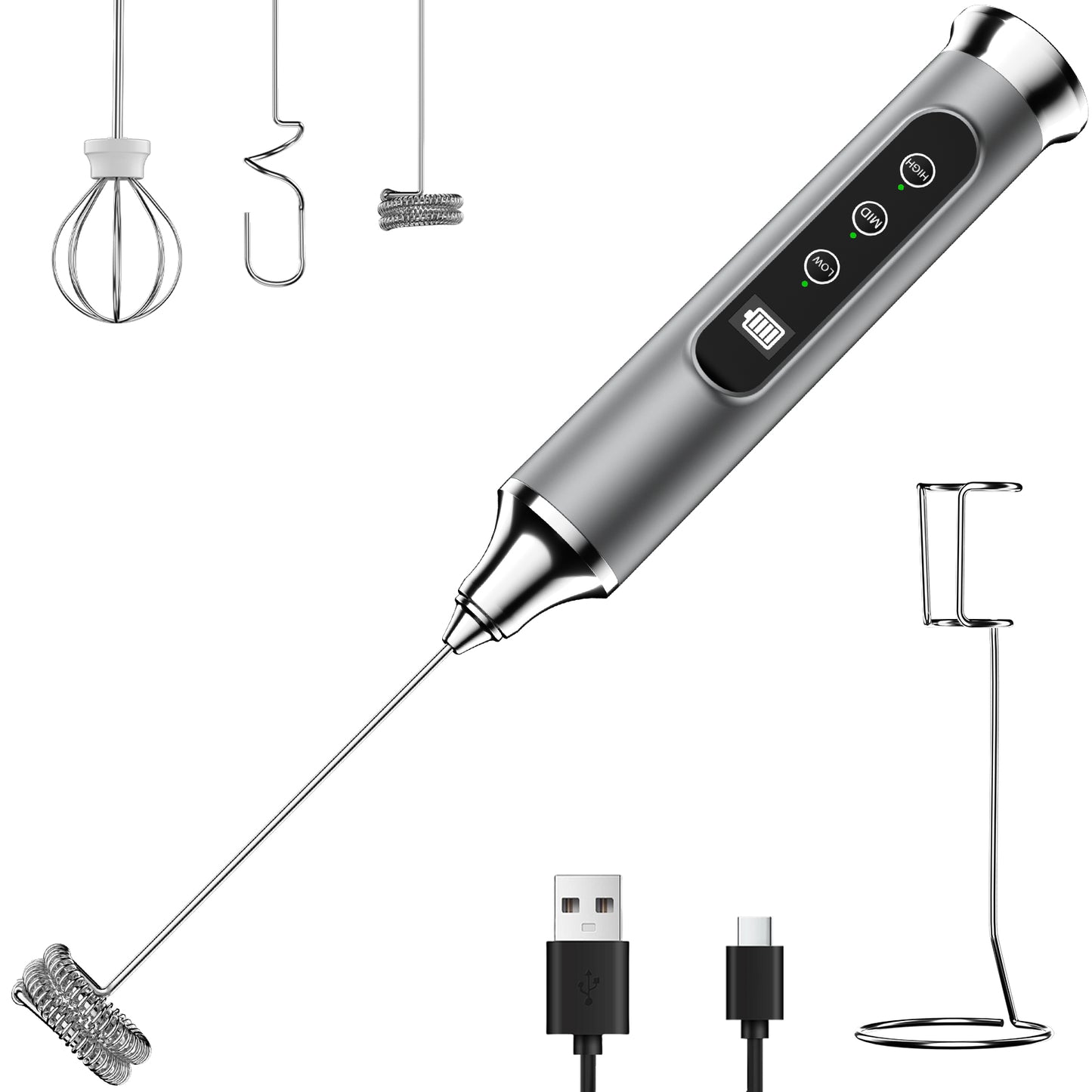 Colarlemo×YUSWKO IPX6 Waterproofing Rechargeable Milk Frother