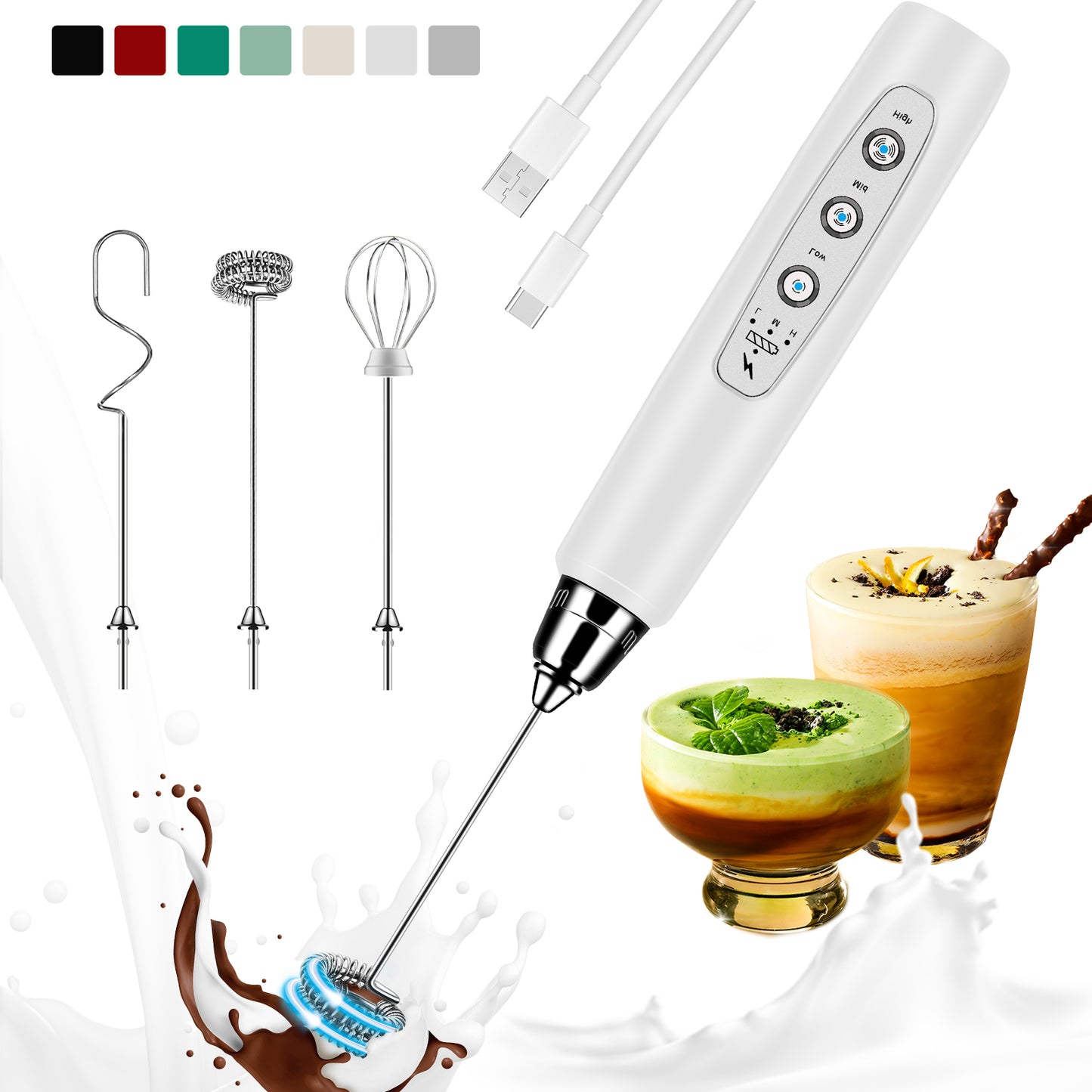 Colarlemo Handheld Rechargeable Milk Frother