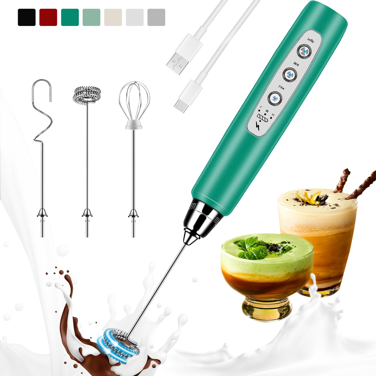 Colarlemo Handheld Rechargeable Milk Frother