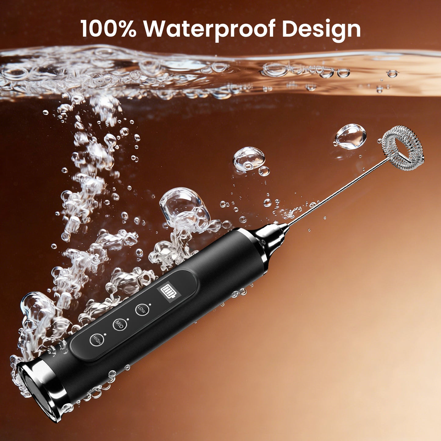 Colarlemo×YUSWKO IPX6 Waterproofing Rechargeable Milk Frother