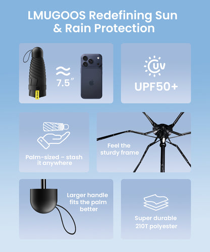 Colarlemo× LMUGOOS 3 Pack Travel Mini Umbrella