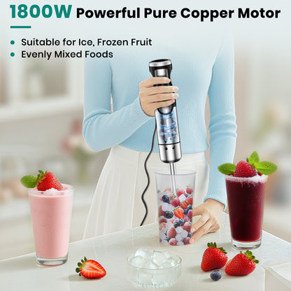 Colarlemo 1800W Immersion Blender Handheld 4-in-1