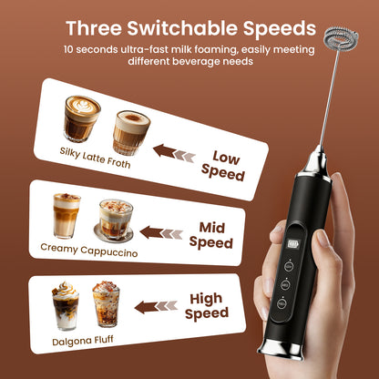 Colarlemo×YUSWKO IPX6 Waterproofing Rechargeable Milk Frother