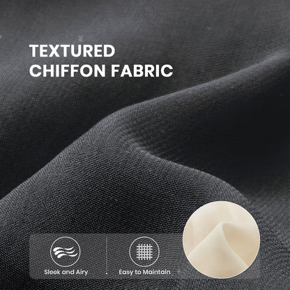 Colarlemo× BSRGMS 2pcs Chiffon Shawls and Wraps – 1 Champagne/ Silver/ White/ Red + 1 Black