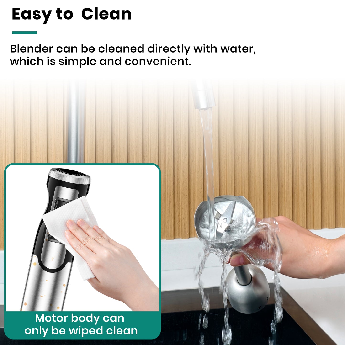 Colarlemo 1800W Immersion Blender Handheld 4-in-1