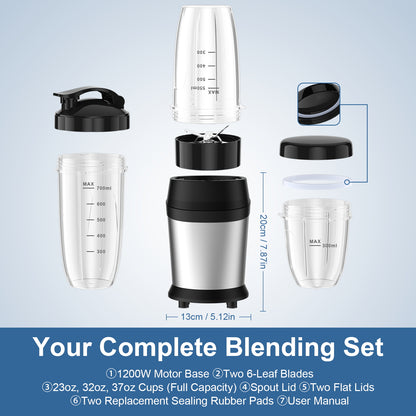 Colarlemo 1200W Smoothie Blender Maker