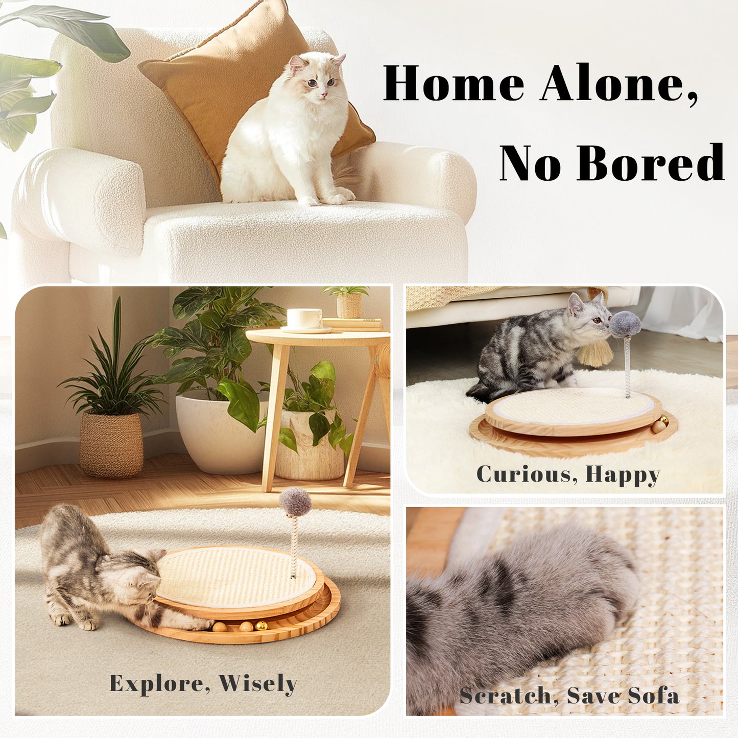 Colarlemo× LMUGOOS 3 in 1 Cat Natural Sisal Scratching Pad