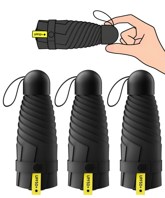 Colarlemo× LMUGOOS 3 Pack Travel Mini Umbrella
